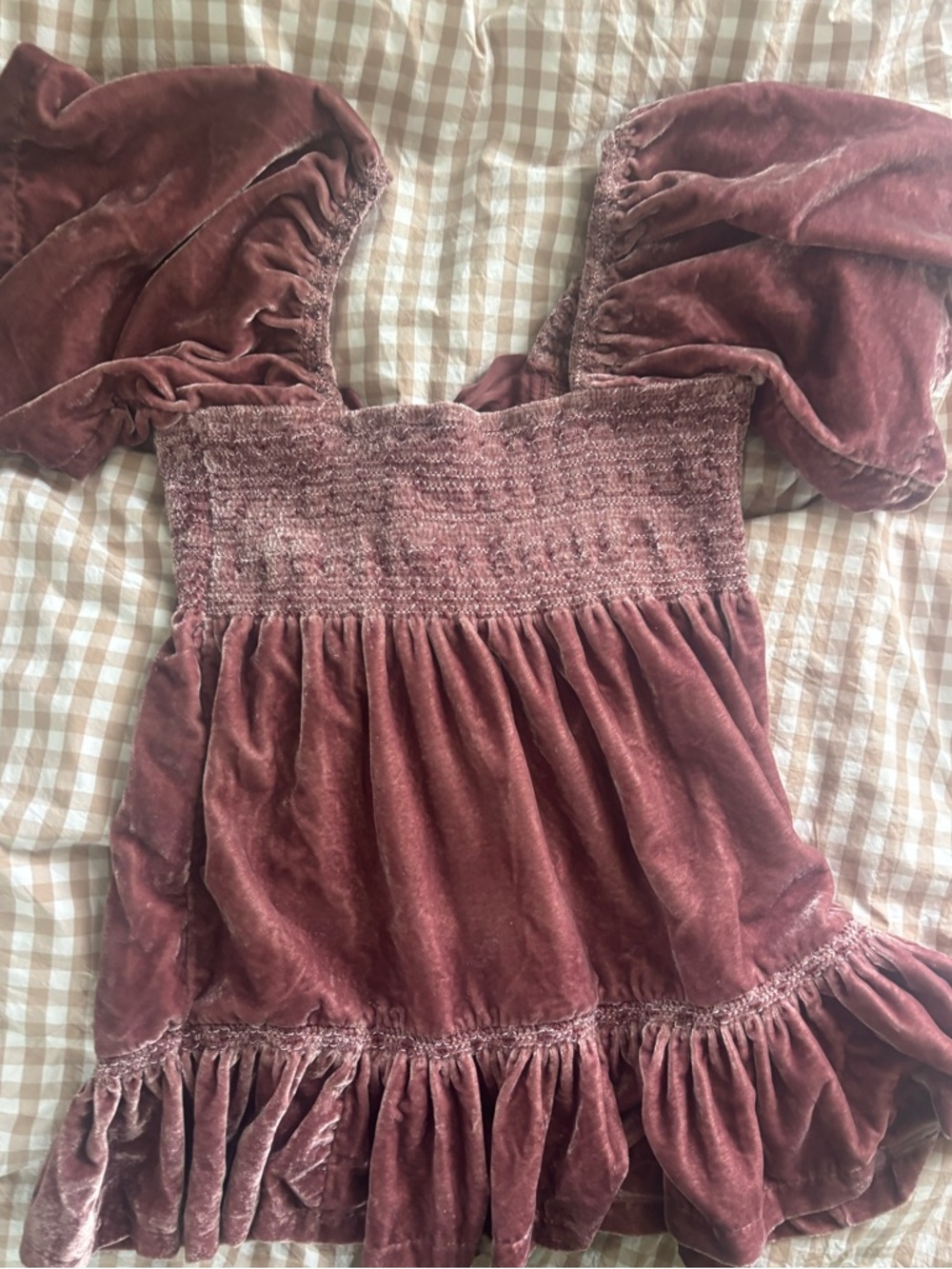 Free People Velvet Easy to Love Mini Dress pink Babydoll - Picture 2 of 7